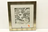 The child and the birds by Brigid Wright, pencil, sold Jan 2025