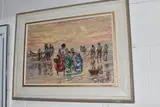 Collecting the catch by Adelio Zagni Zeelie, 1959, oil on board, sold Jan 2025