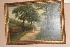 The bluebell woods by Samuel Lawson Booth, 1911, oil, sold Jan 2025