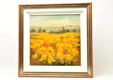 A continental landscape by Allan Morgan, acrylic on board, sold Dec 2024