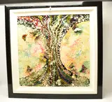 Butterflies by Kevin Bandee, mixed media on board, sold Dec 2024