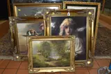 A nostalgic rural scene by Les Parson, oil on canvas, sold Dec 2024