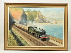 Cornish riviera express by Gerald Broom, oil on board, sold Nov 2024