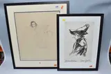 Miriam pieres by Oriel Ross, pencil on paper, sold Nov 2024