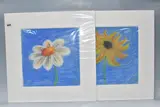 One with yellow petals and the other with by Kelly Jane, PASTEL, sold Nov 2024