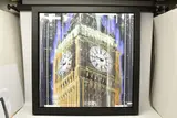 Queen elizabeth tower at night by Kris Hardy, mixed media on canvas, sold Nov 2024