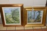 Comprising a landscape with wild by Dennis Harper, oil on board, sold Nov 2024