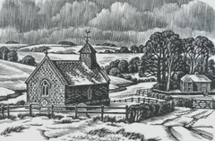 Fifield Bavant by Howard Phipps, Wood engraving, sold Dec 2024