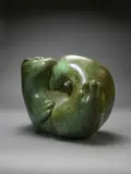 Camuscroise Otter II Signed by Laurence Broderick, Bronze with a green patina, sold Dec 2024
