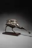Wading Spoonbill Signed by Dylan Lewis, Bronze on a hardwood base, sold Dec 2024