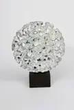 Snowflake disc blue and white ground and polished sculpture by Peter Beard, sculpture, sold Dec 2024