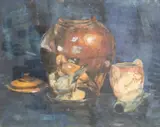 STILL LIFE WITH BIRDS A Burmese painting by Thein Han, watercolour on paper, offered Nov 2024