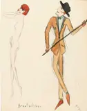 Brautschau by Dorte Clara Dodo Burgner, pencil, offered Oct 2024