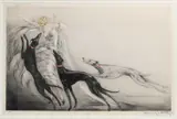 Levriers de Course II by Louis Icart, etching on paper, sold Oct 2024