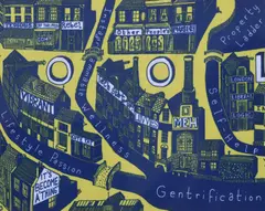Gentrification limited edition lens cloth by Grayson Perry, print, sold Oct 2024