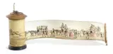 A regency hand-coloured aquatint panorama after henry alken, published by Going To Epsom Races', print, sold Oct 2024