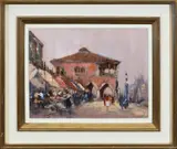 The Fruit Market by William Davies, Oil on canvas, sold Oct 2024