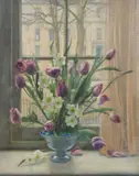 From My Window Oil by Adelaide E. Richardson, Oil on canvas, sold Jun 2024
