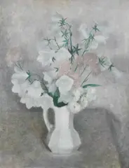 Still Life with flowers in a white jug Oil by Dod Procter, Oil on canvas, sold Jun 2024