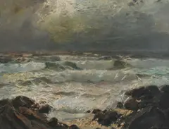 The Approaching Gale Signed Julius Olsson by Julius Olsson, Oil on canvas, sold Jun 2024
