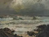 The Approaching Gale Signed Julius Olsson by Julius Olsson, Oil on canvas, sold Jun 2024