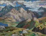 The Five Sisters of Kintail Signed Maclauchlan by John Maclauchlan Milne, Oil on canvas, sold Jun 2024