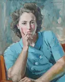 Portrait of a lady seated by Arthur Henry Knighton-Hammond, Oil on canvas, sold Jun 2024