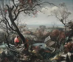 Autumn Signed by Pietro Annigoni, Oil on canvas laid on board, sold Jun 2024