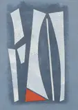 Abstract with grey and red Signed and dated George Dannatt 1979 by George Dannatt, Collage on board19 x, sold Jun 2024