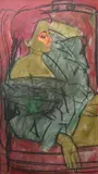 Portrait of Jeane Signed and dated Nico Vrielink/1999 by Nico Vrielink, Mixed media on canvas, sold Jun 2024