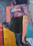 Nude on tabletop Signed and dated Fraser Taylor 89 by Fraser Taylor, Acrylic on paper, sold Jun 2024