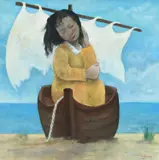 Beach Dreams Signed Scott by Michael Scott, Oil on canvas, sold Jun 2024