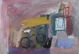 Bicycle and chairs Signed and dated Fraser Taylor 83 by Fraser Taylor, Oil on paper, sold Jun 2024