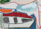 Rowing boat Signed and dated Fraser Taylor 89 by Fraser Taylor, Mixed media on paper, sold Jun 2024