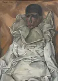 The Clown Signed and dated David Tindle 1956 by David Tindle, Oil on board, sold Jun 2024