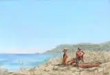 Figures on a beach Signed CLAUDE/LEPAPE by Claude Lepape, Oil on board, sold Jun 2024