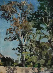 Autumn Trees Signed Stephen Bone by Stephen Bone, Oil on board, sold Jun 2024