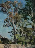 Autumn Trees Signed Stephen Bone by Stephen Bone, Oil on board, sold Jun 2024