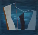 Abstract Signed and dated S JOHN WOODS 1937 by Sydney John Woods, Oil on canvas, sold Jun 2024