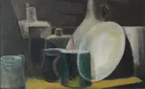 The white dish Signed and indistinctly dated Guy Worsdell 197* by Guy Worsdell, Oil on board, sold Jun 2024