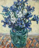 Still life with flowers in a vase Signed COGLE by Henry George Cogle, Oil on canvas, sold Jun 2024