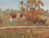 Hole Farm by Mark Wayne Miller, Oil on board, sold Jun 2024