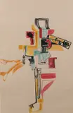 Abstract figure Watercolour 55 by George Fullard, Watercolour, sold Jun 2024