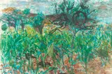 Maize Field Anticoli by Obe Rsa Rsw Rp Rgi Lld D Univ Alberto Morrocco, watercolour and gouache, sold Apr 2014