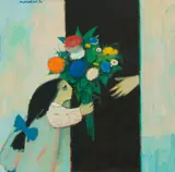 The Visitation by Obe Rsa Rsw Rp Rgi Lld D Univ Alberto Morrocco, oil on board, offered Apr 2014