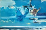 Birds and Bass Rock by John Houston Obe Rsa Rsw Rgi Ssa, oil on canvas, offered Apr 2014
