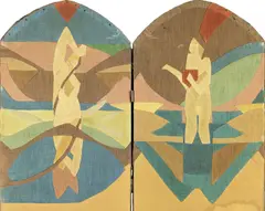 The Four Seasons by Claude Flight, A four panelled screen, sold Oct 2014