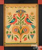 fraktur drawing by David Y. Ellinger, watercolor, sold Oct 2025