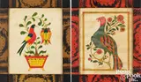 fraktur drawings by David Y. Ellinger, watercolor, sold Oct 2025