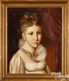 portrait of a young woman by Peter Lehn Grosh, oil on canvas, sold Oct 2025